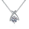 Teardrop Pendant Necklace with Clear Stone Accents - Image 6