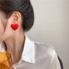 Koean Candy Color Acrylic Love Eardrop Simple Design Geometric Heart Party Jewelry Earrings Ear Studs All-match EarStuds - Image 1