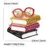Enamel Glasses Book Brooch for Women Unisex Rhinestone Quill Pen School Supplies Drawing Board Pins Party Friend Gifts Accessory - Image 19