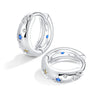 Silver Hoop Earrings for Woman Zircon Heart Shape Star Eardrop Earring Jewelry - Image 10