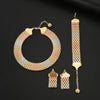 Dubai Jewelry Set Big Necklace Ethnic Style Bracelet Earrings for Women Elegant Bridal Wedding Accessories - Image 3
