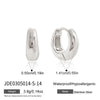 Simple Classic Gold Color Plated Stainless Steel Chubby Earrings 12mm 14mm 18mm Women's Jewelry - Image 9