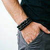 3Pcs/Set Men Natural Tiger Eye Lava Rock Beaded Bracelets Matte Black Onyx Stone Strand Bracelet For Man Yoga - Image 6