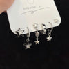 Y2K Cute Butterfly Love Pentagram Earring Set Piercing Black Red Crystal Moon Gothic Earrings for Girls Negros - Image 7
