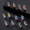 Rainbow Color Hoop Earrings for Men Women, Stainless Steel Metal Huggie Earrings,LGBT Jewelry Gift - Image 3