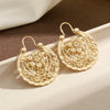 Bohemian Hollow Relief Floral Spiral Copper Jewelry for Ladies' Earrings Is Suitable for Casual and Vacation Outfits - Image 2
