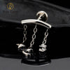 Titanium Hidden Helix Chain Earring 16G Dainty Star Moon CZ Dangle Cartilage Stud Piercing Jewelry - Image 5