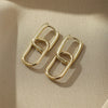 Stainless Steel Gold Color Geometric Square Hoop Earrings for Women Huggie Punk Hip-Hop Metal Round Circle Party Jewelry - Image 19