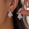 Sparkling Christmas Tree Snowflake Crystal Dangle Earrings for Women Dainty Holiday Rhinestone Earrings Party Jewelry Gifts - Image 8