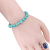 8mm Beads Religious Cross Bracelet for Women Men Natural Turquoise Stone Elastic Link Prayer Bracelet for Boy Girls - Image 3