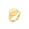 Engrave Jewelry Gift Minimalist Letter Word Suqare Stainless Steel Ring Gold Ring Plated For Women - Image 14