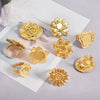 1/5pcs Gold Plated Cabochon Ring Round Oval Blank Tray Base Stainless Steel Rings For Women Men Handmade Enamel Accessories - Image 1
