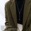 Irregular Cross Knotted Snake Chain Stainless Steel Y-Shaped Collarbone Pendant Long Necklace Holiday Gift - Image 2