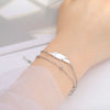 Feather Anklet Women Stainless Steel Double Layer Beads Chain Ankle Bracelet Summer Foot Accessory - Image 7