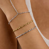 Minimalist Gold Color Plated Stainless Steel Elliptical Bead Chain Chain Bracelet Stackable Bracelet Women's Acc - Image 1