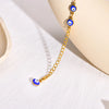 Bohemia Fatima Hamsa Hand Evil Blue Eye Charm Anklet for Women, Gold Color Stainless Steel Chains Adjustable Foot Ankle - Image 5