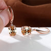 Aqua Blue Zircon Long Dangle Earrings Rainbow Crystal Oval Stone Drop Earrings Rose Gold Color Wedding Earrings For Women - Image 8