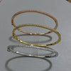 Thin Cubic Zirconia Bangle Bracelet in Rose Gold-Tone Silver-Tone and Gold-Tone - Image 8