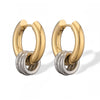 Jewelry Silver/Gold Color Stainless Steel Hoop Earrings For Women Birthday Gift - Image 12