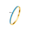 G&D Colorful Orange Enamel Bangles Bracelets for Women Party Gift Bangles Stainless Steel Jewelry - Image 10