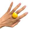 Hand Ornaments Exaggerated Acrylic Ring Classic Geometric Ring Candy Color Resin Big Dome Plain Ring Women - Image 9