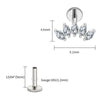 Titanium 5 Marquise CZ Crown Cartilage Earring 16G Cluster CZ Flat Back Helix Stud Nose Piercing Jewelry - Image 12