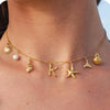 Starfish Shell Initial Necklace Gold Plated Stainless Steel Charm Necklaces Surfer Girl Summer Beach Gift - Image 12