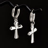 Punk Witch Ear Piercing Round Hoop Pins Cat Star Dangle Earring Stainless Steel Cross Earrings For Women Men Accessories Jewelry - Image 16