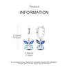 Butterfly Hoop Earrings with Colorful Cubic Zirconia - Image 55