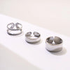 Retro 3 Stacking Rings Set Adjustable Open Ring For Men Gothic Punk Edgy Hiphop Silver-plated Brass Jewelry Accessories Gift - Image 3