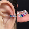 Adjustable Ear Cuff No Piercing with Cubic Zirconia Butterfly and Flower Designs - Image 15