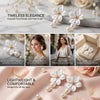 Elegant Baroque Imitation Pearl White Flower Drop Earrings for Women Dainty Dangle Earrings Banquet Party Jewelry Gift - Image 3
