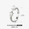 Stainless Steel Y2K Celestial Star Open Rings for Women Men Unique Design Gold Silver Color Adjustable Ring Jewelry - Image 9