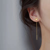 Long Wire Tassel Thread Chain Climb Star Heart Beads Pendants Drop Earrings Women's Straight Hanging Earings Jewelry - Image 9