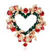 Selling Christmas Series Women's Brooch Rhinestone Decoration Unisex Snowflake Apple Bell Design Pin Accessories Year Gi - Image 15