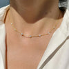 Stainless Steel Zircon Necklaces for Women Gold Plated Four Leaf Grass Collar Chain Necklace Jewelry Gift - Image 2