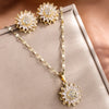 Rotation Spin Sunflower Stainless Steel Zircon Necklaces For Women Metal Crystal Necklace Party Birthday Gifts Jewelry - Image 2