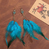 Bohemian Exaggerated Long Natural Feather Earrings for Women Vintage Rhinestone Water Drop Dangle Earring Party Wedding Jewelry - Image 5