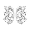 Silver Star Moon Heart Shape Earrings Jewelry Versatile Hoop Earrings For Women Jewelry Birthday Party Gifts - Image 7