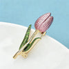 Enamel Tulip Flower Brooches Pins For Women Lady 2-color Pretty Plants Party Office Brooch Pins Gifts - Image 5