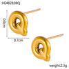 26 Initial Letter Stainless Steel Metal Creative Stud Earring For Women Anti Allergic Ears Jewelry Classic Letter Earring - Image 24