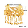 Indian Ethnic Golden Metal Bells Tassel Upper Arm Bangles Cuff Bracelet Armlet Armband Women Belly Dance Accessories - Image 4