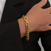 316L Stainless Steel Bracelet for Men Women Gold Plated Geometric Chain Bracelets Jewelry - Image 3