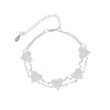 Bling Heart Charm Bracelets for Women Double Chain Paved White Cubic Zircon Rose Gold/Gold/Platinum Plated Color Jewelry - Image 5
