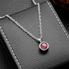 Stainless Steel Birthstone Pendant Necklace Cremation Ashes Jewelry with Colorful Gemstones, Keepsake Memorial for Human Ashes - Image 10
