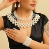 3pcs/set Multi Layer Imitation Pearl Jewelry Set Party Colorful Necklace Earrings Bracelet Set For Women African Jewelry Gifts - Image 5