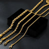 3mm Width 45cm/50cm/55cm/60cm Stainless Steel Rope Chains Necklace Women Men Accessories Gold Color Collars Basic Gift - Image 1