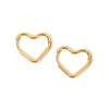 Stainless Steel Heart Hoop Earrings in Gold-Tone or Silver-Tone - Image 5