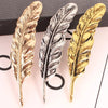 Large Leaf Brooch Feather Pin Men Overcoat Accessories Brooches for Women Jewelry - Image 1
