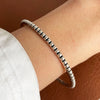 Silver Bracelets for Women Black Beads Accessories Vintage Simple Cute Bear Pendant Party Jewelry - Image 5